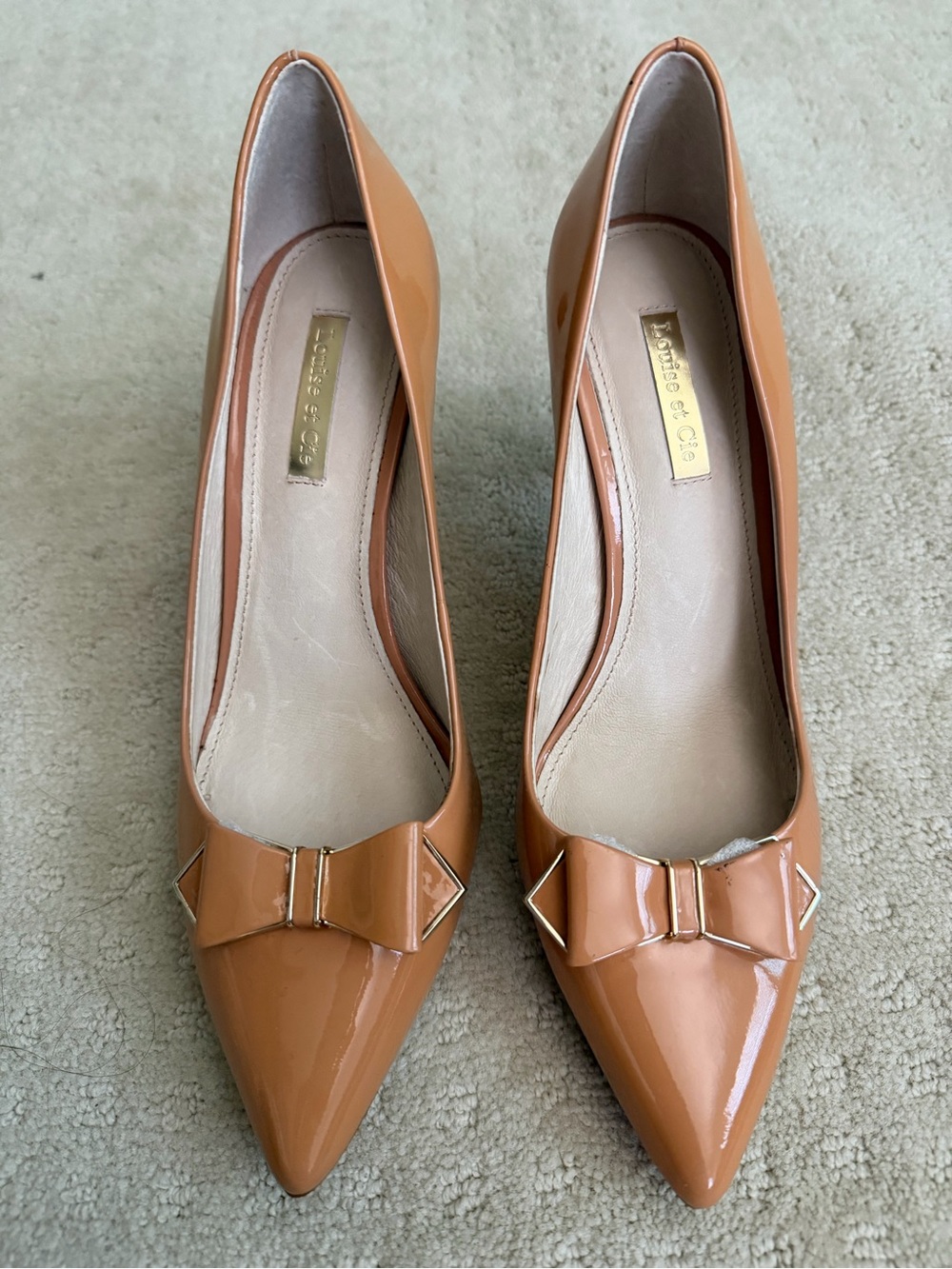 Women's Dusty Rose / Pink Patent Pointed-Toe Bow Heels